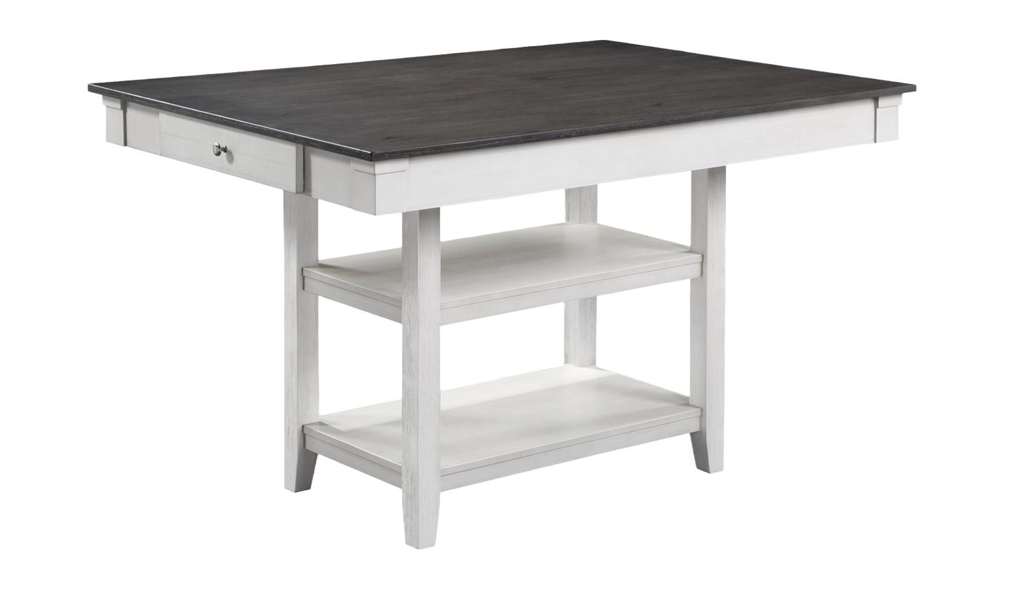 

    
Dark Gray & White Counter Height Table by Crown Mark Nina 2715GY-T-4260-7pcs
