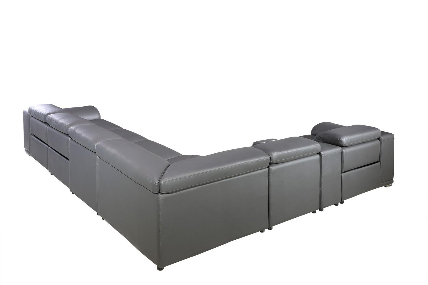 

    
Global United 9762 Reclining Sectional Gray 9762-GRAY-4PWR-8PC
