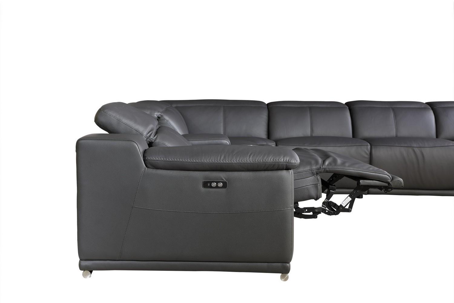 

    
DARK GREY 4-Power Reclining 8PC Sectional w/ 2-Console 9762 Global United
