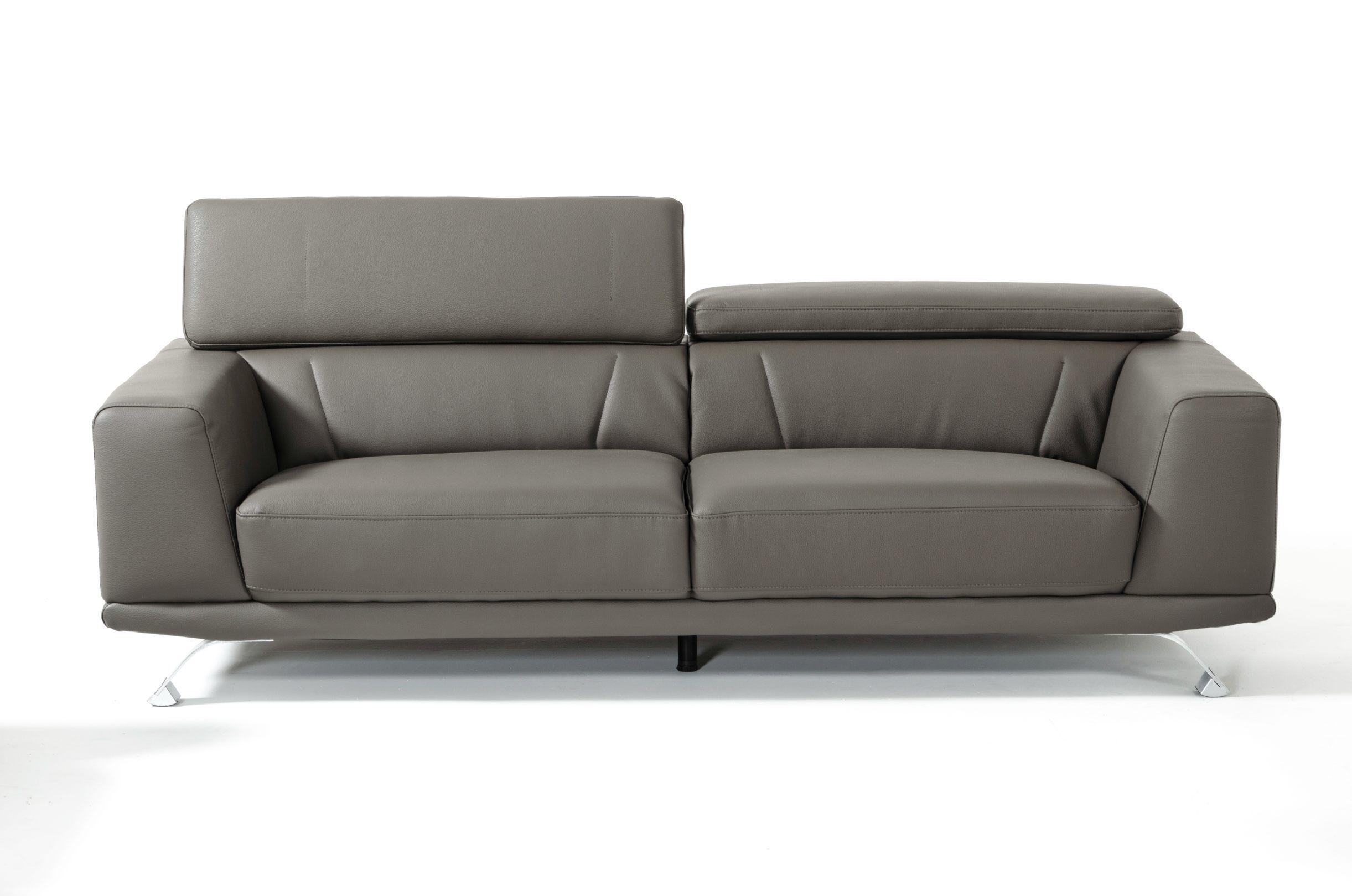 Contemporary, Modern Sofa VGKN8334-GRY-S VGKN8334-GRY-S in Dark Grey Eco-Leather