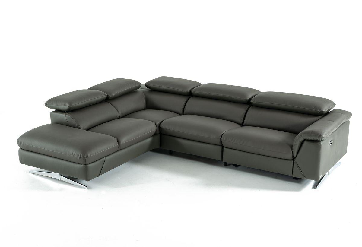 

                    
Buy Dark Grey Eco-Leather Sectional Sofa w/Recliner LEFT Divani Casa Maine Modern
