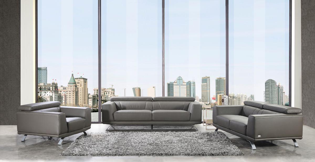 

    
 Order  Dark Grey Eco-Leather Sofa Set 3Pcs Divani Casa Brustle VIG Contemporary
