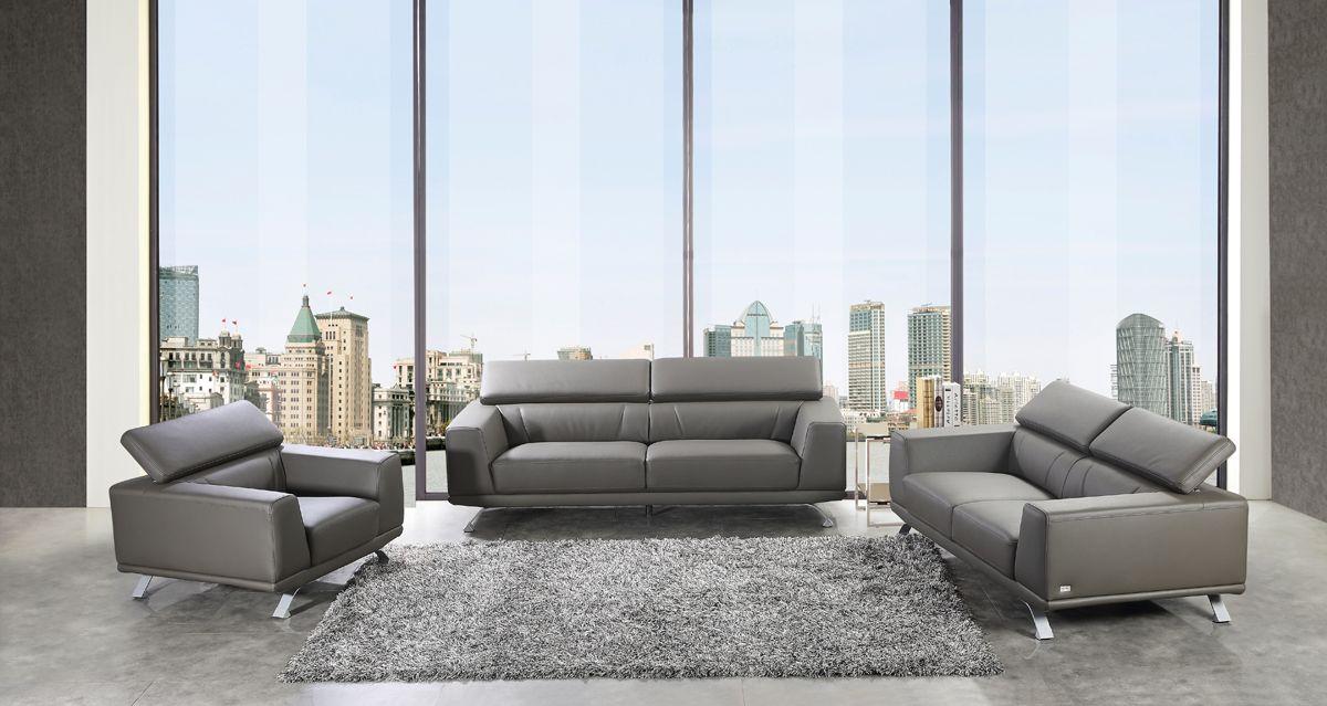 

                    
Buy Dark Grey Eco-Leather Sofa Set 3Pcs Divani Casa Brustle VIG Contemporary
