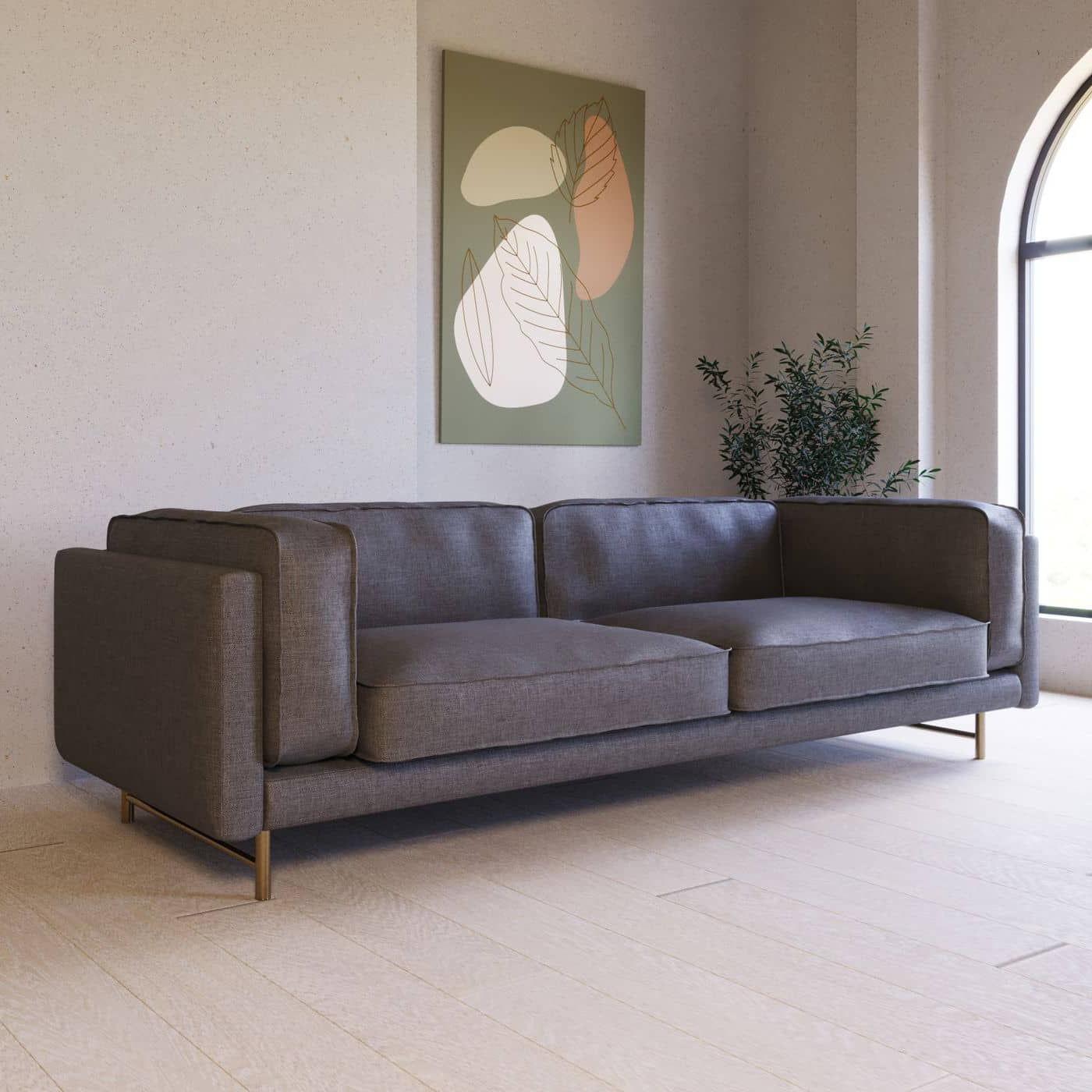 

    
Dark Grey Fabric Mid-Century Sofa Divani Casa Keswick VIG Contemporary Modern
