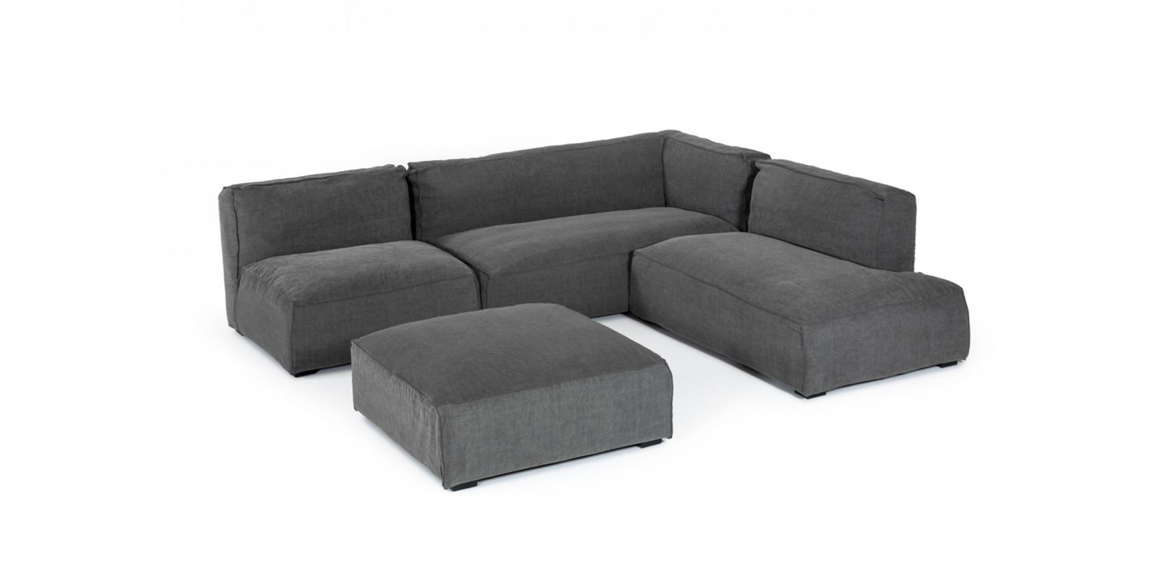 

    
Dark Grey Fabric Modular Sectional Sofa Divani Casa Hearn Contemporary Modern
