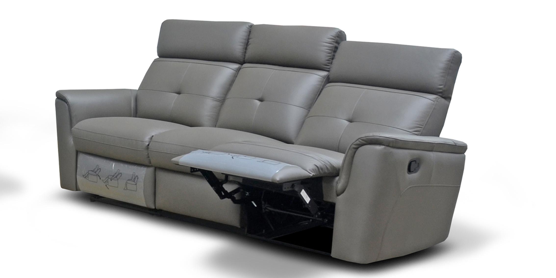 

    
Dark Grey Italian Leather Manual Recliner Sofa Contemporary Modern ESF 8501
