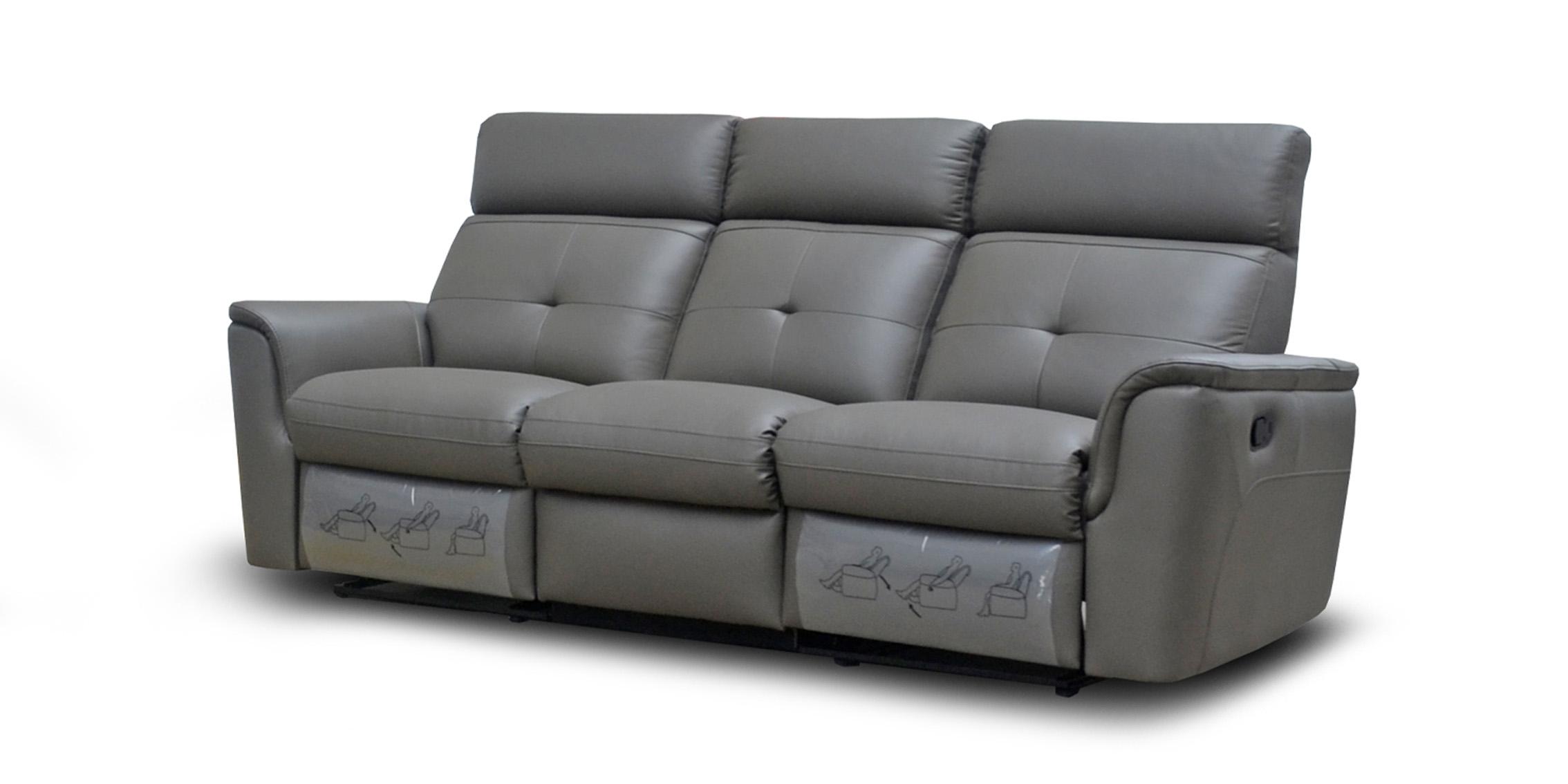 

    
Dark Grey Italian Leather Manual Recliner Sofa Contemporary Modern ESF 8501
