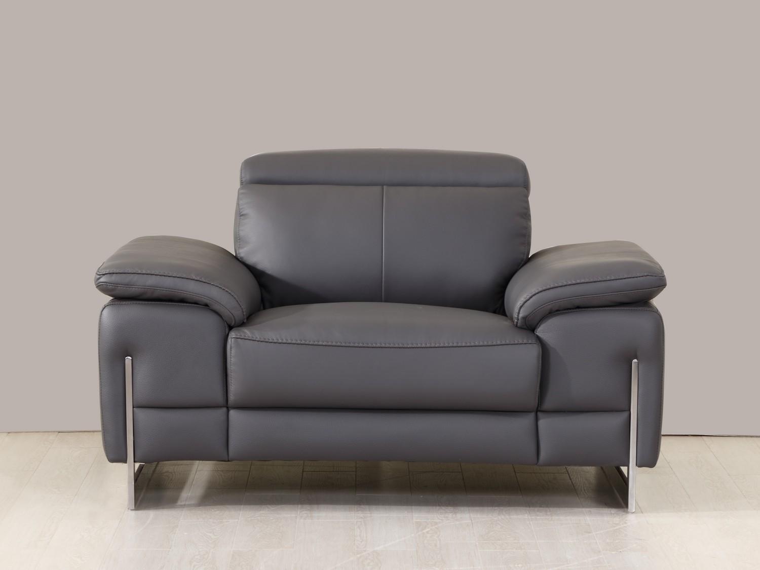 

    
Dark Grey Top Grain Italian Leather Chair Contemporary 636 Global United
