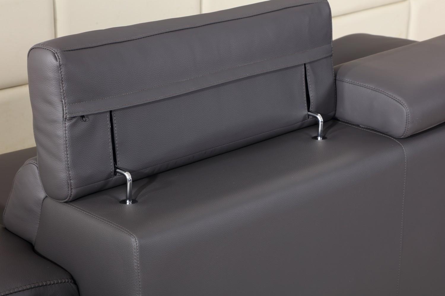 

    
 Order  Dark Grey Top Grain Italian Leather Sofa Set 3Pcs Contemporary 636 Global United
