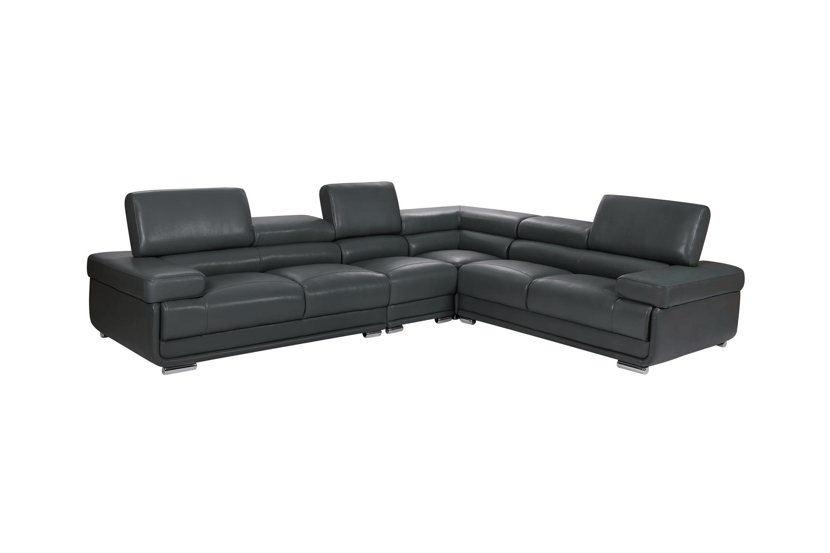 

    
Dark Grey Top-grain Leather Sectional Sofa Contemporary Modern ESF 2119
