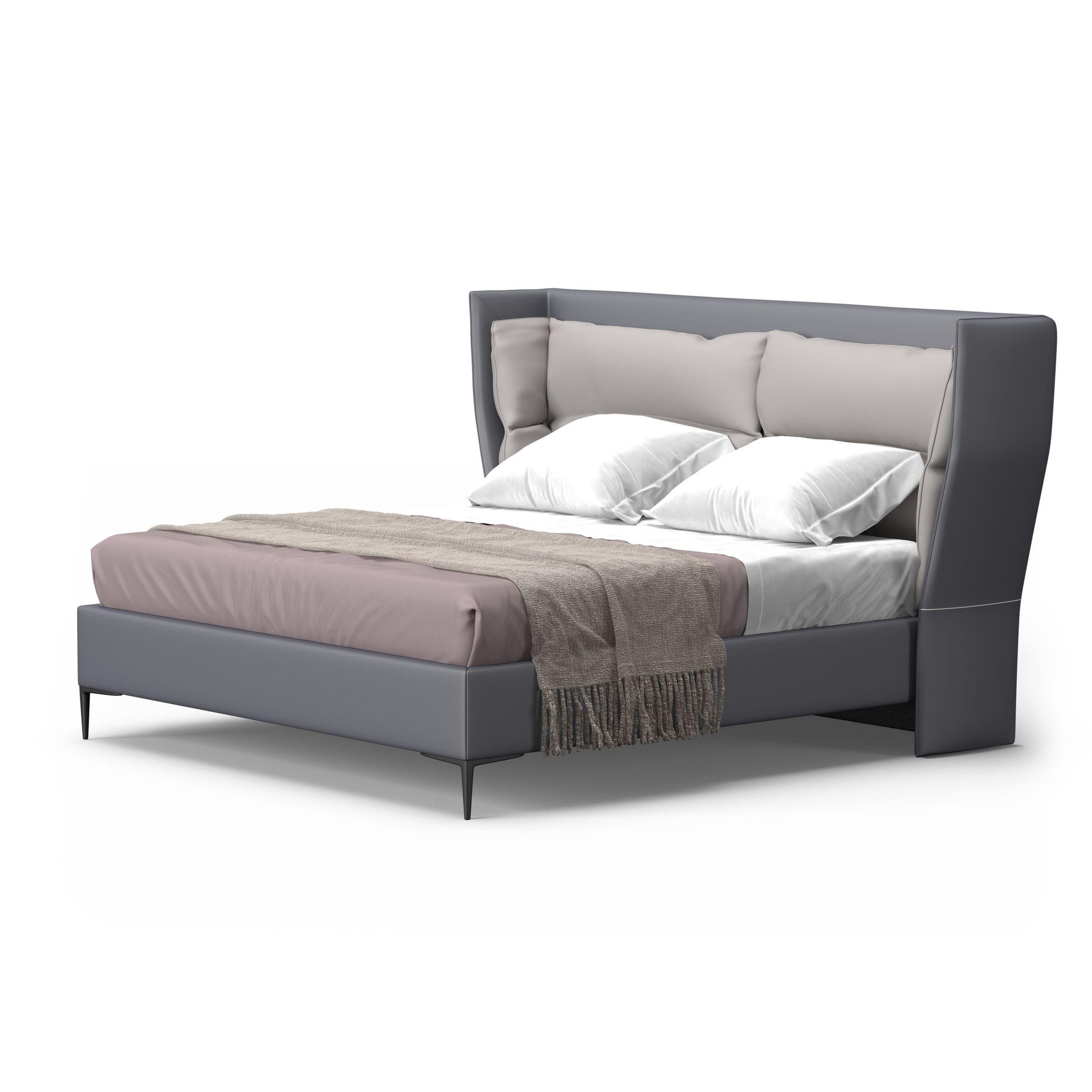 

                    
VIG Furniture VGBBMA2013K-GRY-BED-EK Panel Bed Dark Grey Leatherette Purchase 
