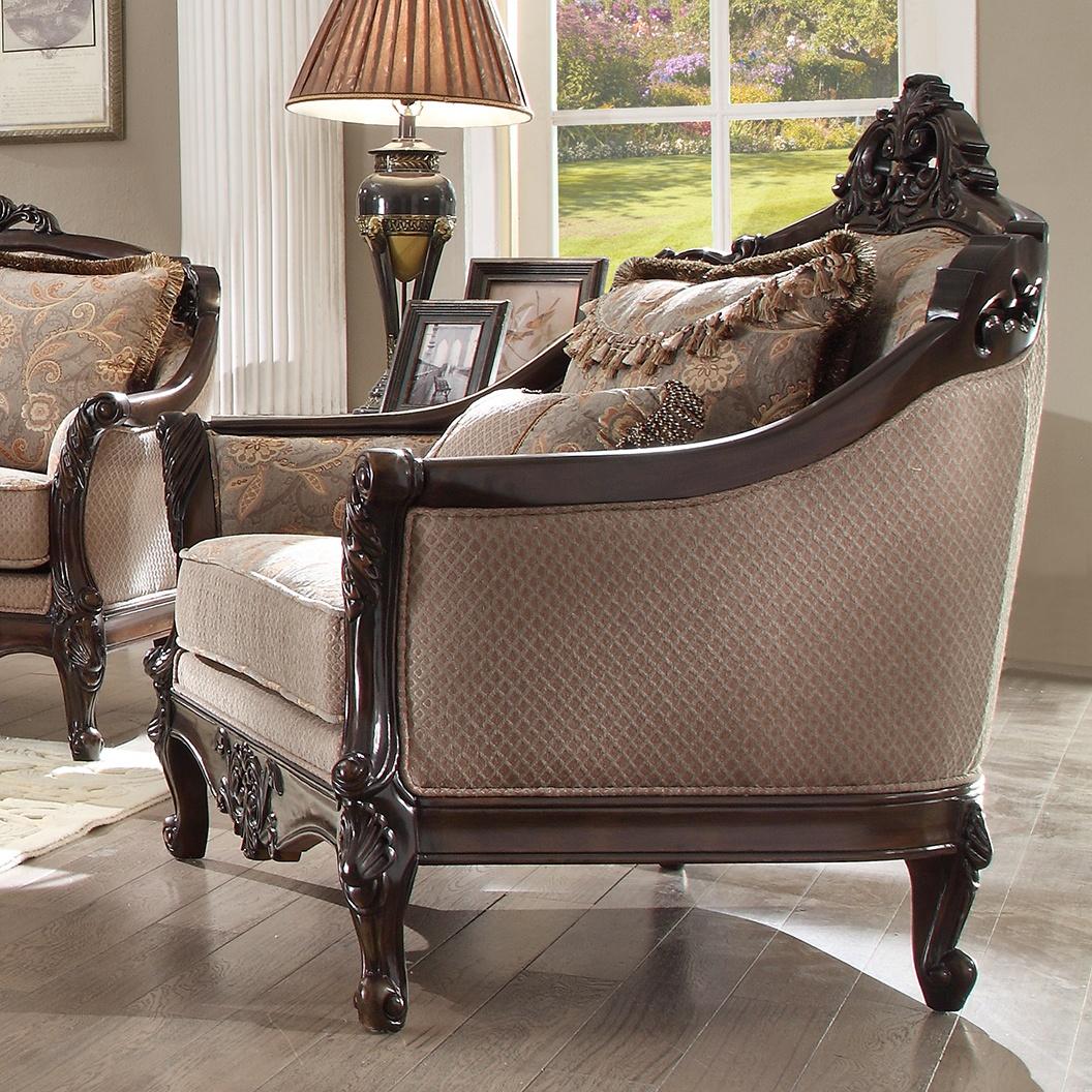 

    
Victorian Style Armchair in Mahogany Traditional Homey Design HD-09
