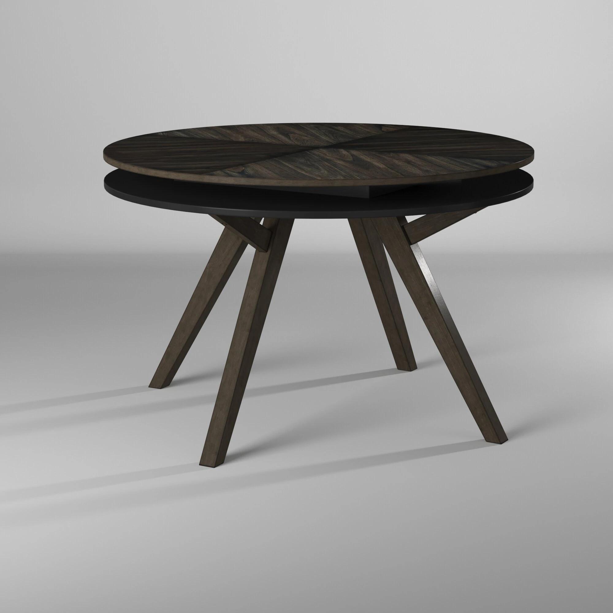 

        
Alpine Furniture LENNOX Dining Table Set Tobacco/Gray Fabric 840108500091
