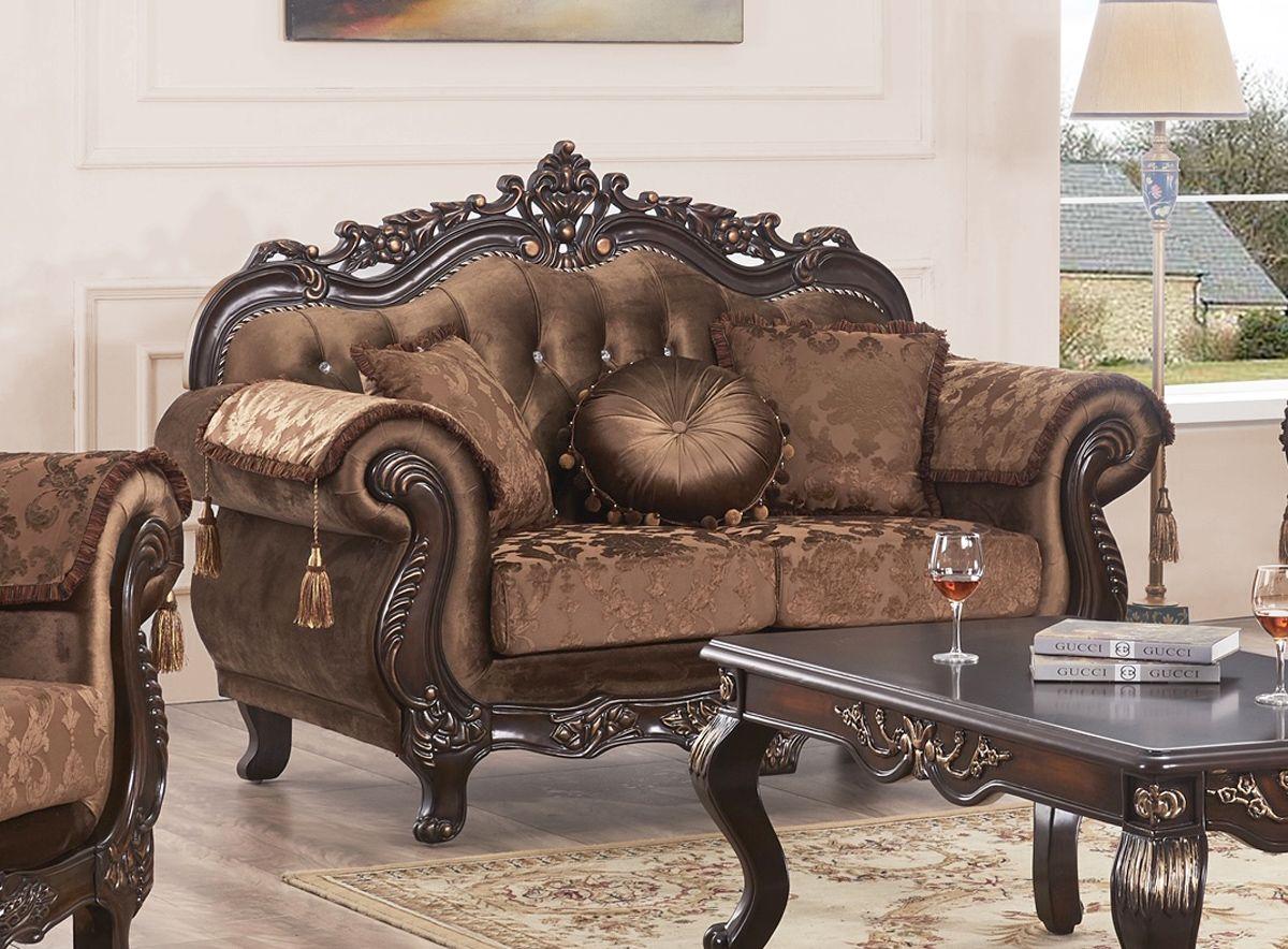

    
McFerran Furniture SF2267 Sofa and Loveseat Set Brown SF2267-2PC
