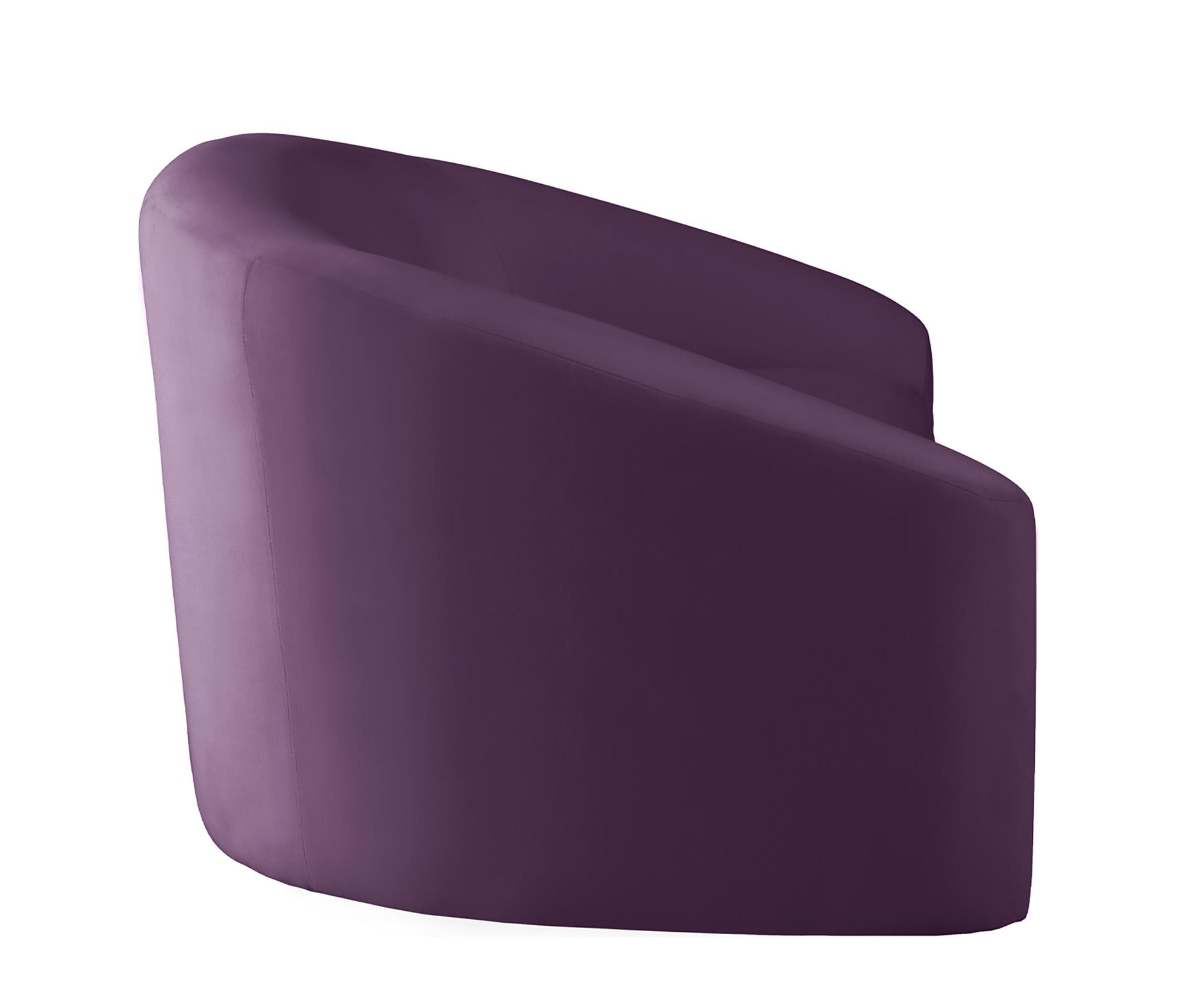 

    
610Purple-S-Set-3 Deep Purple Velvet Sofa Set 3Pcs RILEY 610Purple-S Meridian Modern Contemporary
