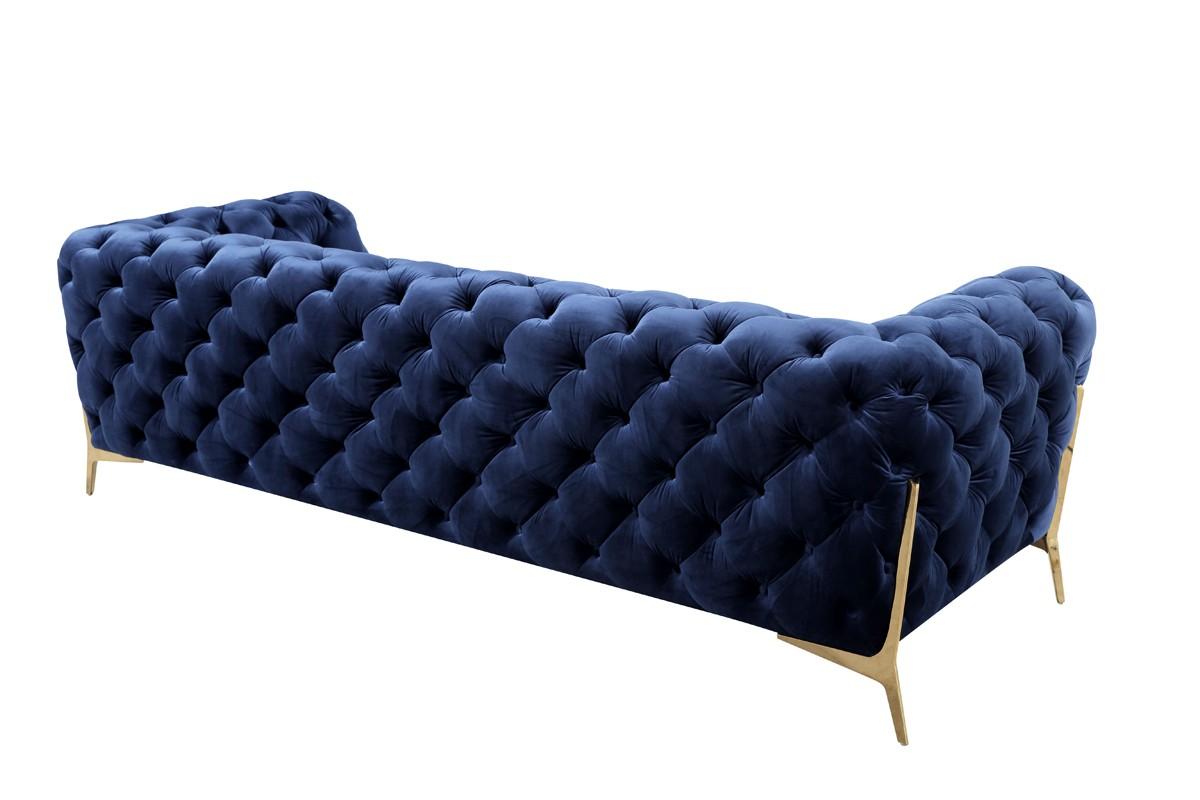 

    
 Shop  Deluxe Dark Blue Velvet Tufted Sofa Set 3 Contemporary VIG Divani Casa Sheila
