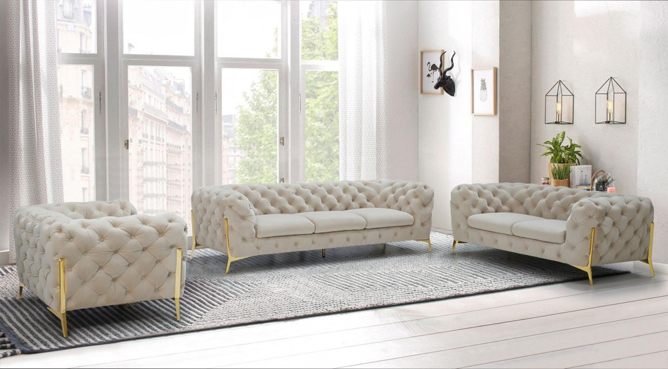 VIG Furniture VGCA1346-BEIX-SET 78548 Sofa Set
