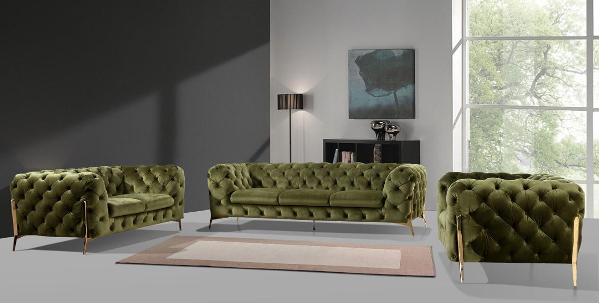 

    
VGCA1346-GRN-S Deluxe Green Velvet Tufted Sofa VIG Divani Casa Sheila Contemporary Modern
