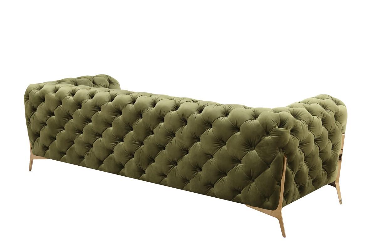 

    
Deluxe Green Velvet Tufted Sofa VIG Divani Casa Sheila Contemporary Modern
