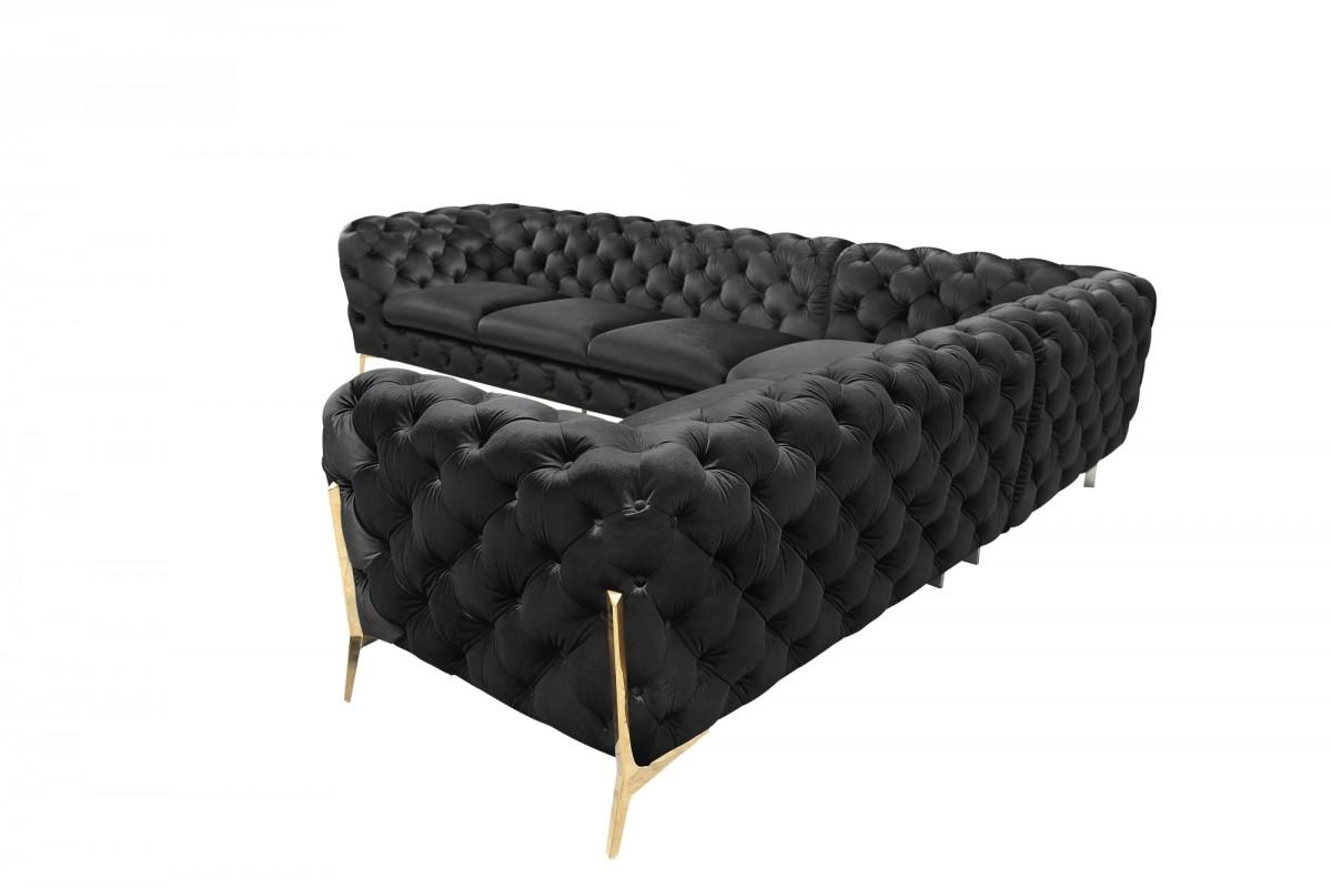 

    
Deluxe Tufted Sectional Sofa Black Velvet VIG Divani Casa Sheila Contemporary
