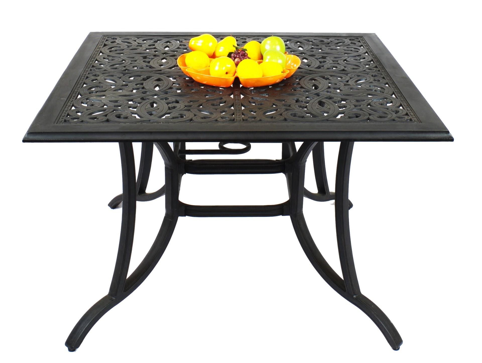 Contemporary Outdoor Dining Table Designer SQDTDR44 in Bronze Aluminium