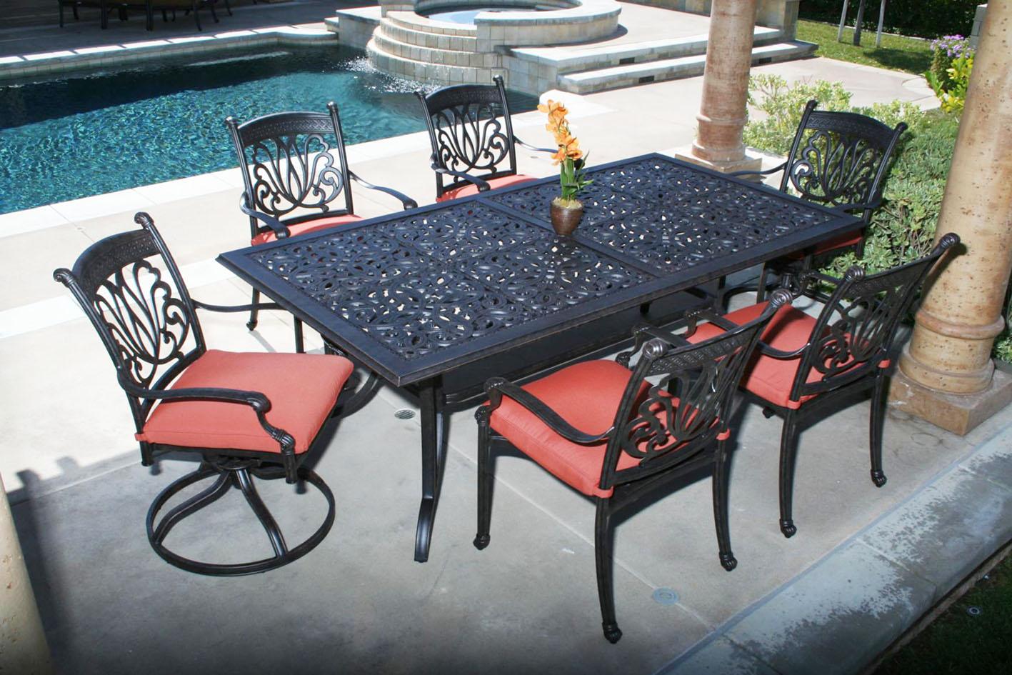 

    
CaliPatio Designer Outdoor Dining Table Bronze RCDTDR8444
