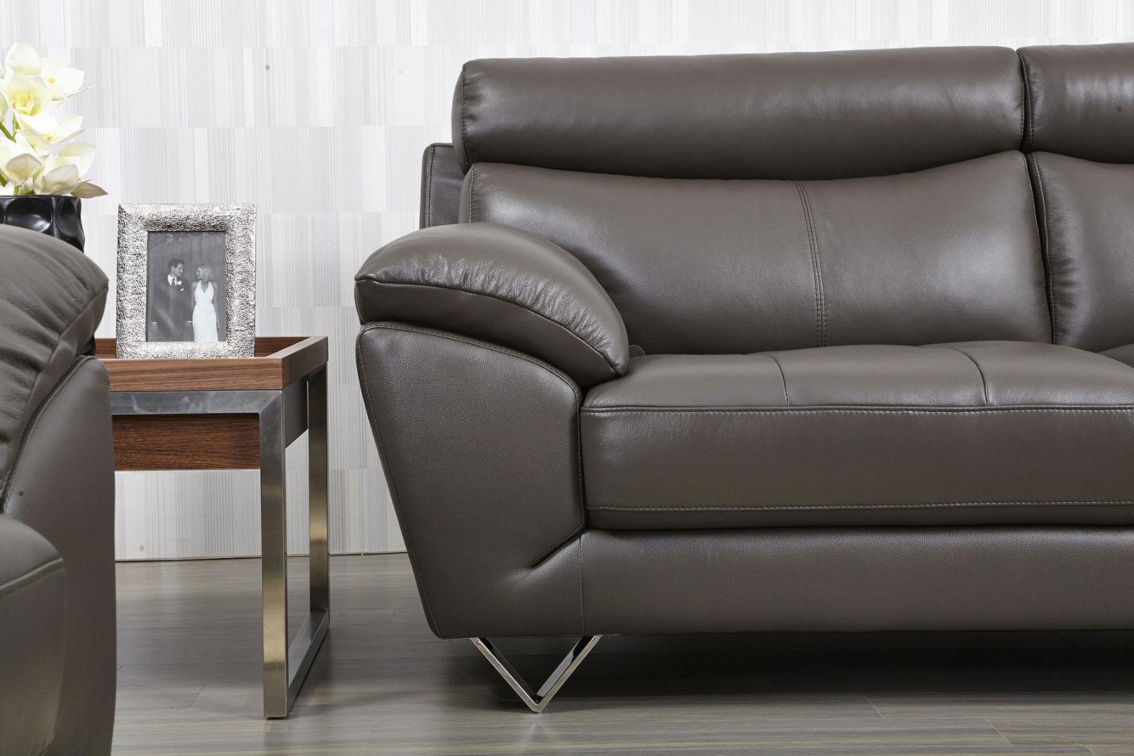 

    
Top-Grain Leather Dark Gray Deziree Sofa Contemporary Modern
