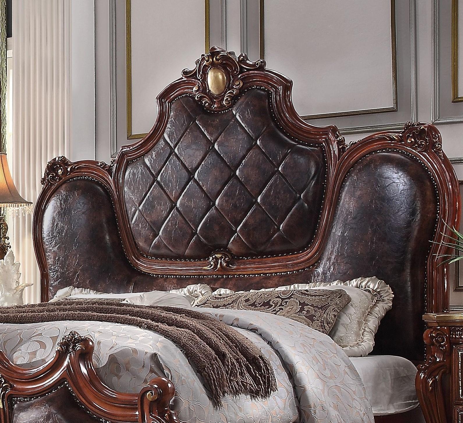 

    
Dili Upholstered Standard Bed KING Cherry Oak Classic Vintage
