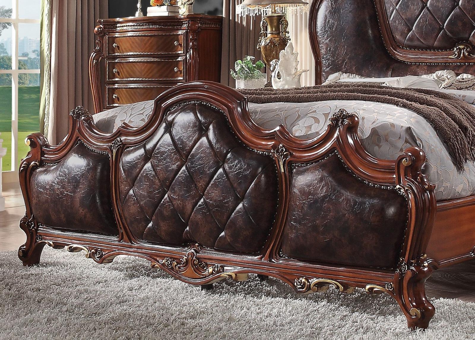 

                    
Buy Dili Upholstered Standard Bedroom Set 5Pcs KING Cherry Oak Classic Vintage
