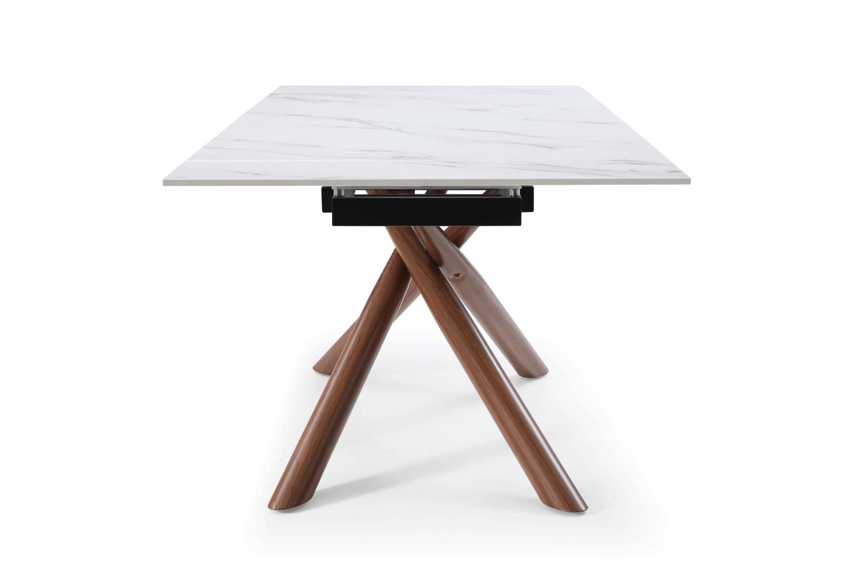 

                    
ESF 9063DININGTABLE63 Dining Table Walnut/White  Purchase 
