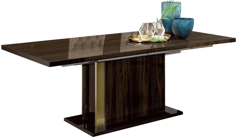 

    
Dining Table w/Extension Dark Walnut Contemporary Style Made in Italy ESF Volare
