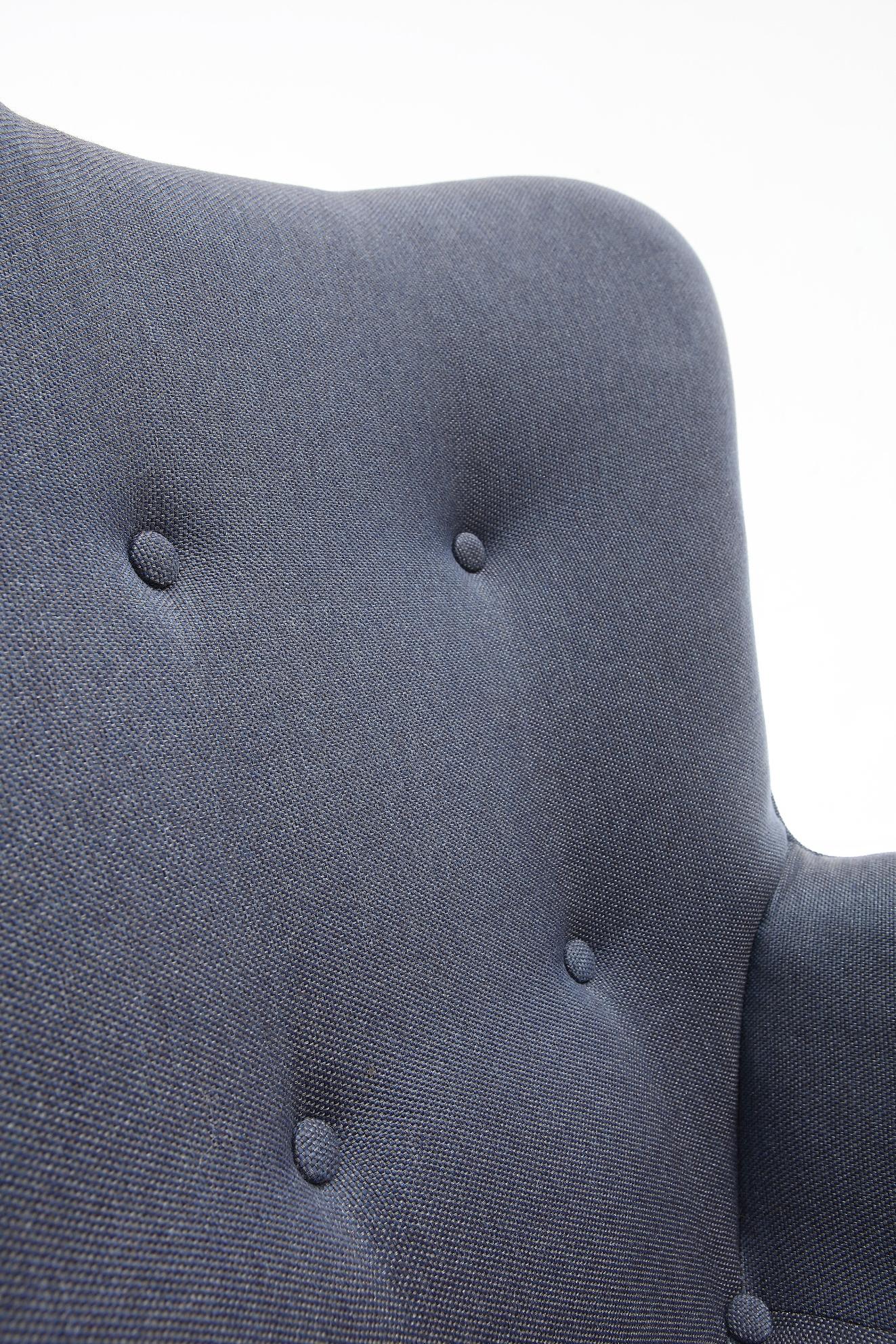 

        
VIG Furniture Divani Casa Castaic Accent Chair &amp; Ottoman Blue Fabric 00840729143325
