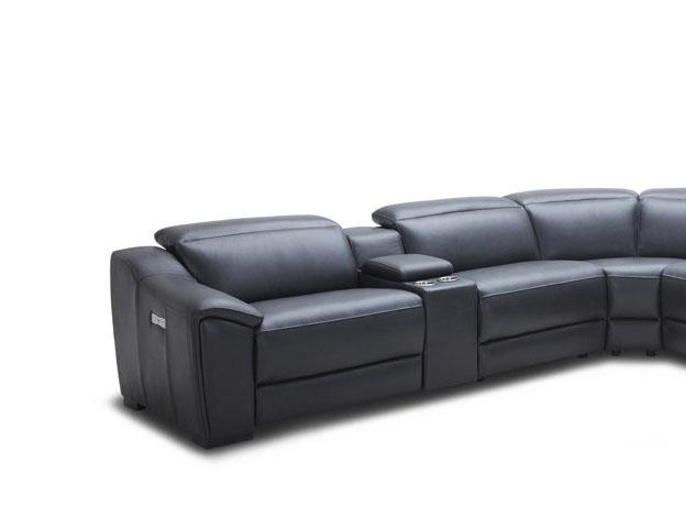 

    
Grey Eco-Leather Sectional Sofa w/ Recliners Divani Casa Gentry Modern
