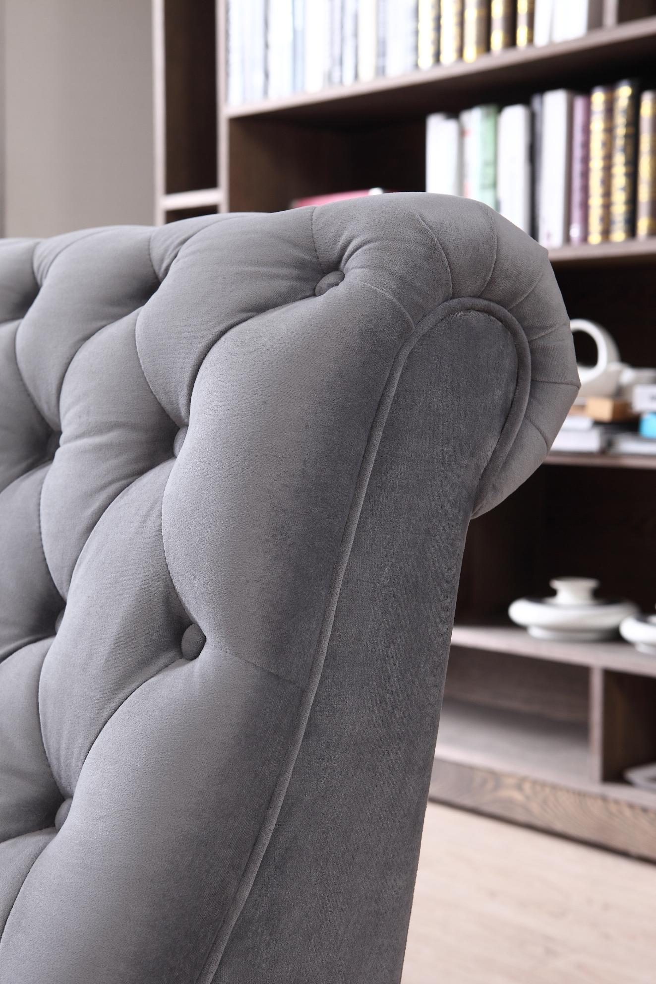 VIG Divani Casa Phoebe Grey Tufted Accent Chair Modern Classic – buy ...