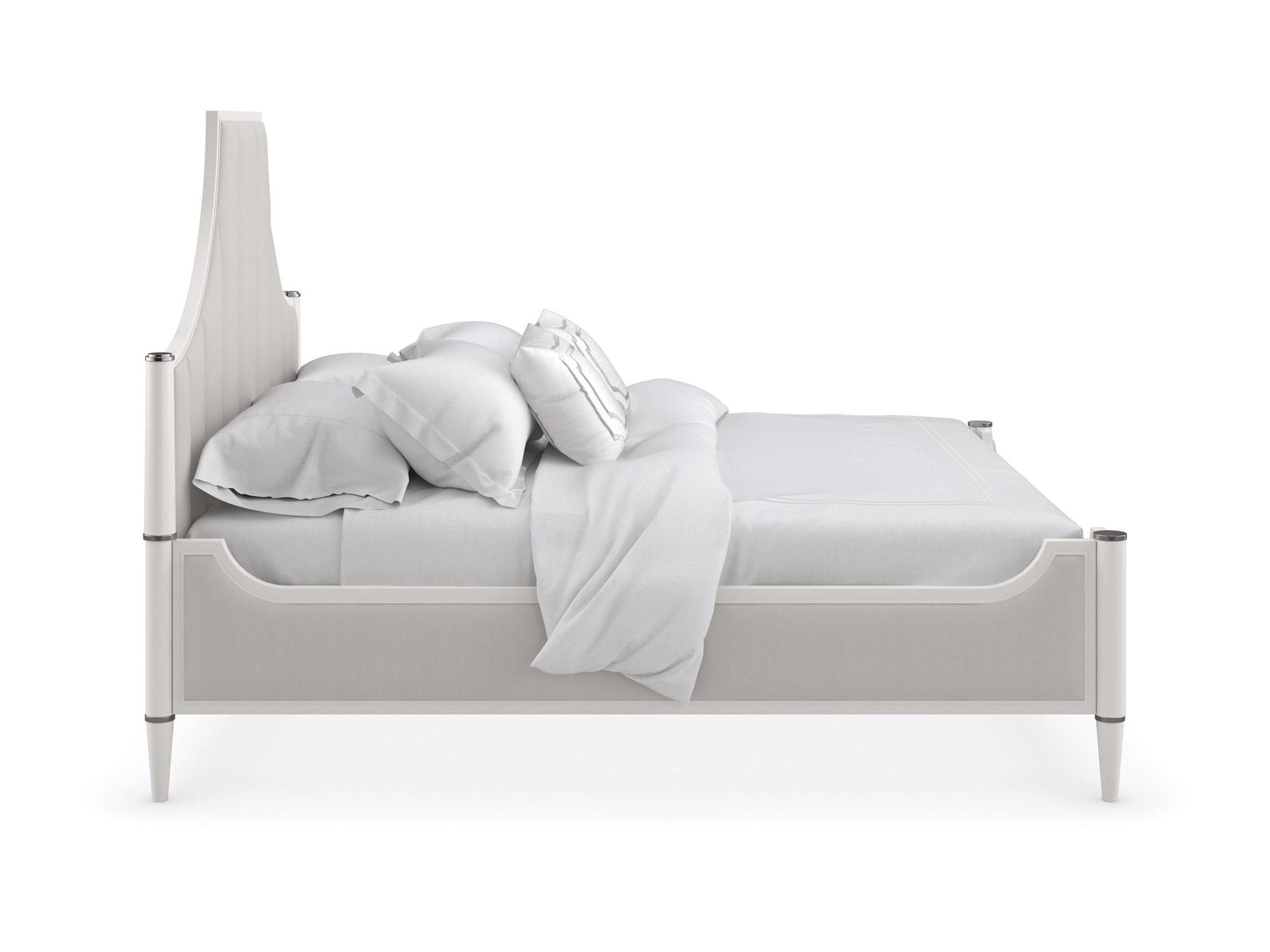 

    
Caracole TO POST OR NOT TO POST-KING Platform Bed Pearl/Gray CLA-021-143
