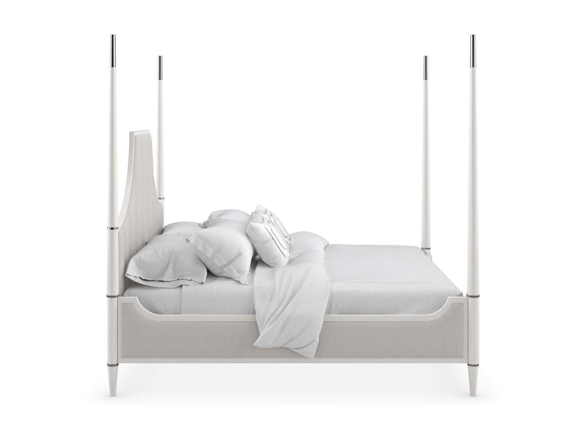 

    
Caracole TO POST OR NOT TO POST-KING / TO POST OR NOT TO POST BED POST Poster Bed Pearl/Gray CLA-021-143 CLA-021-123P
