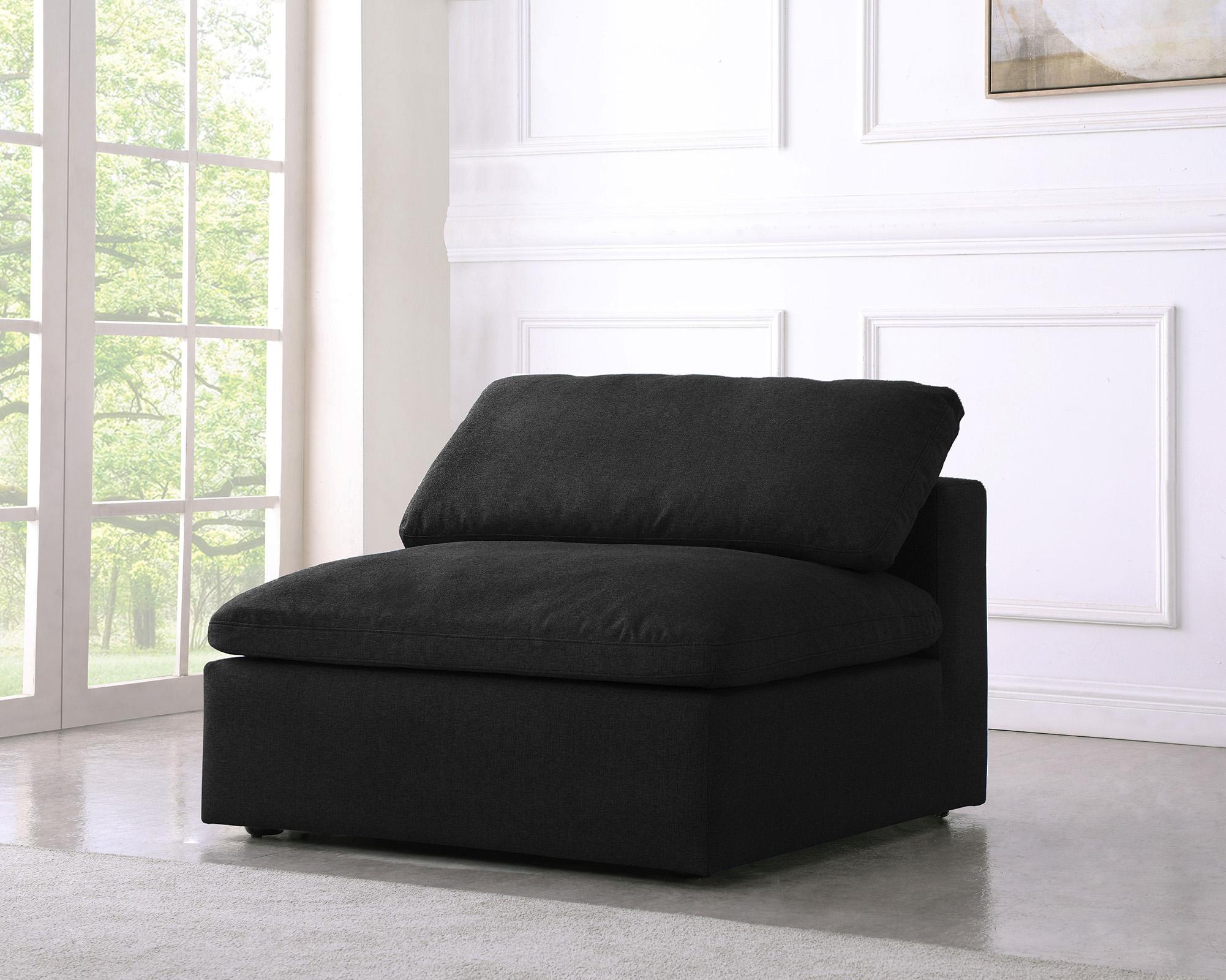 

    
Serene Black Linen Textured Fabric Deluxe Comfort Armless Chair
