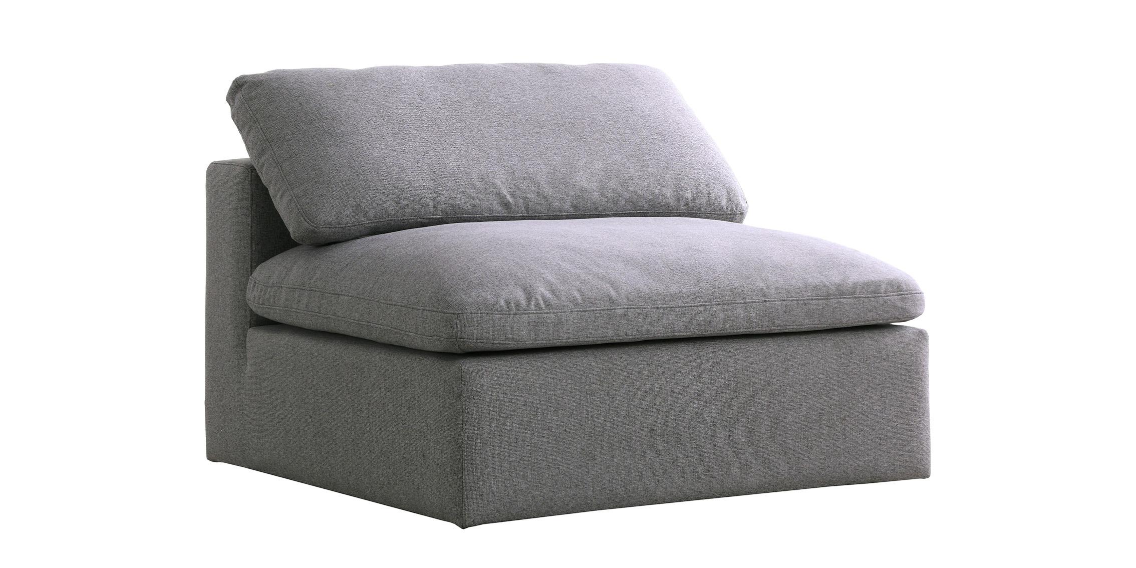 Contemporary, Modern Armless Chair SERENE 601Grey-Armless 601Grey-Armless in Gray Linen