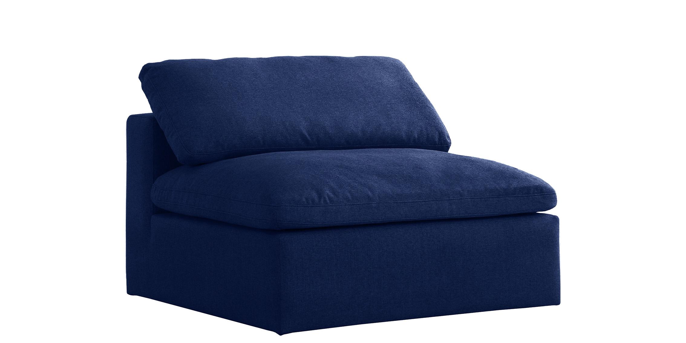 

    
Serene Navy Linen Textured Fabric Deluxe Comfort Armless Chair Meridian

