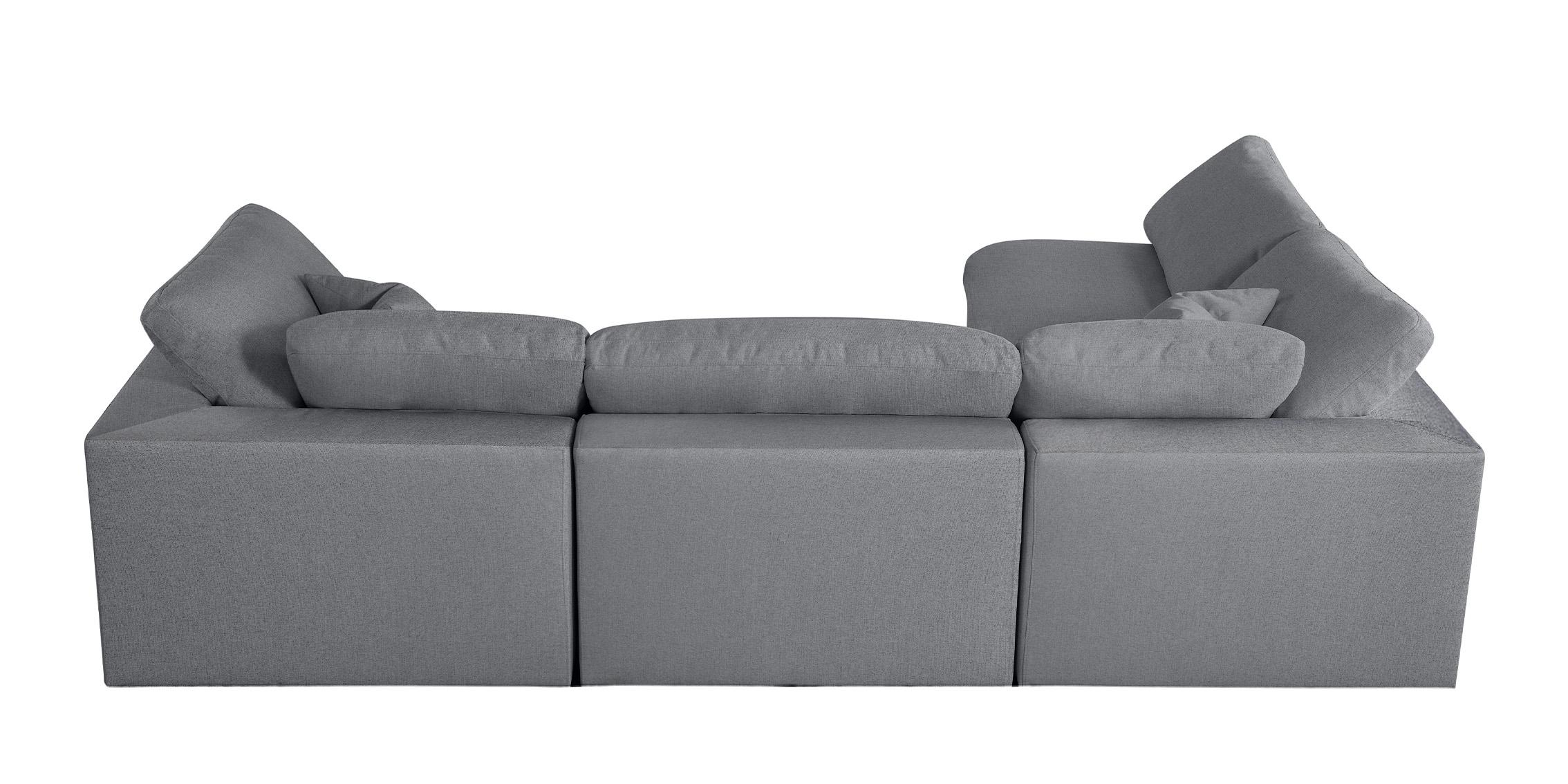 

        
094308258003Serene Grey Linen Textured Fabric Deluxe Comfort Modular Sectional Sec4B Meridian
