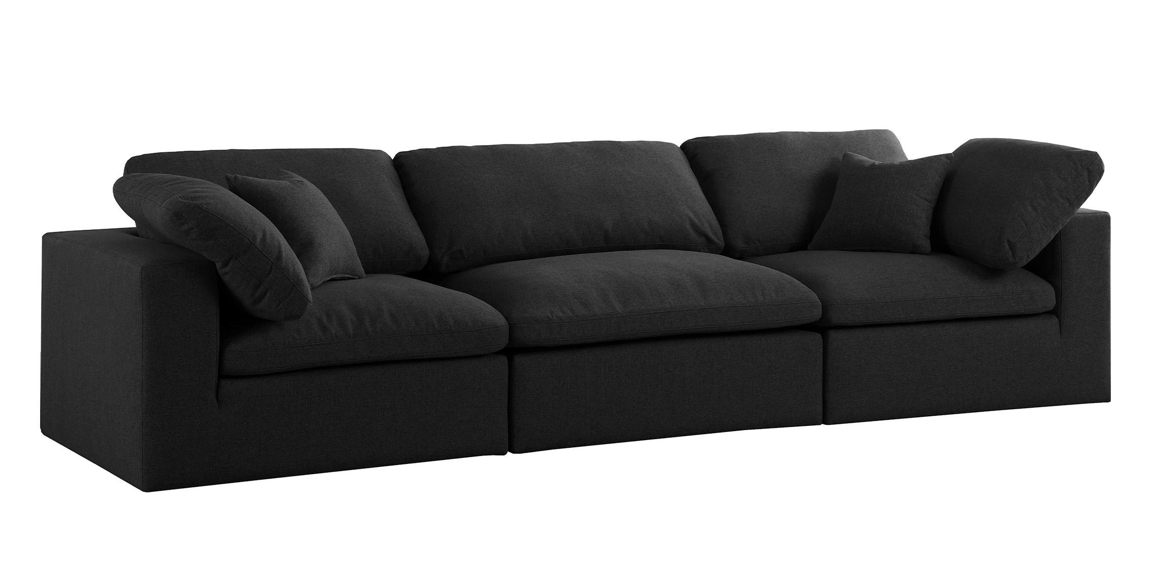 Contemporary, Modern Modular Sofa SERENE 601Black-S119 601Black-S119 in Black Linen