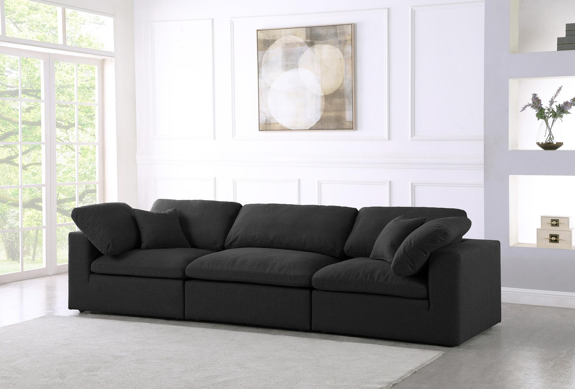 

    
Serene Black Linen Textured Fabric Deluxe Comfort Modular Sofa S119 Meridian
