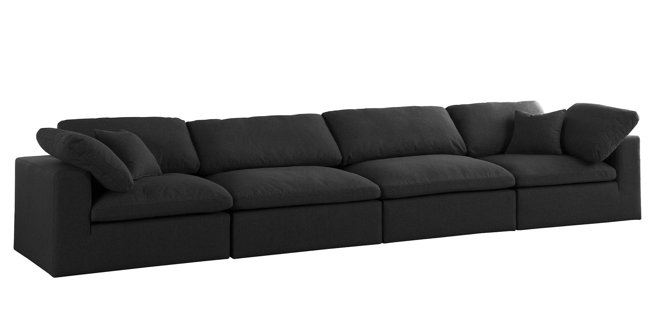 

    
Serene Black Linen Textured Fabric Deluxe Comfort Modular Armless Sofa S158 Meridian
