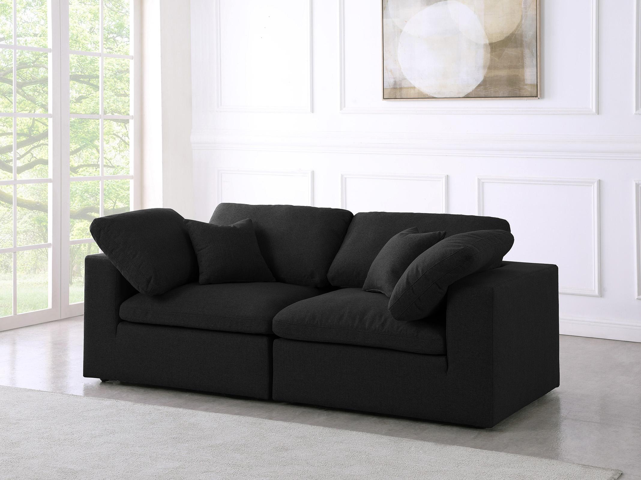 

    
Serene Black Linen Textured Fabric Deluxe Comfort Modular Sofa S80 Meridian
