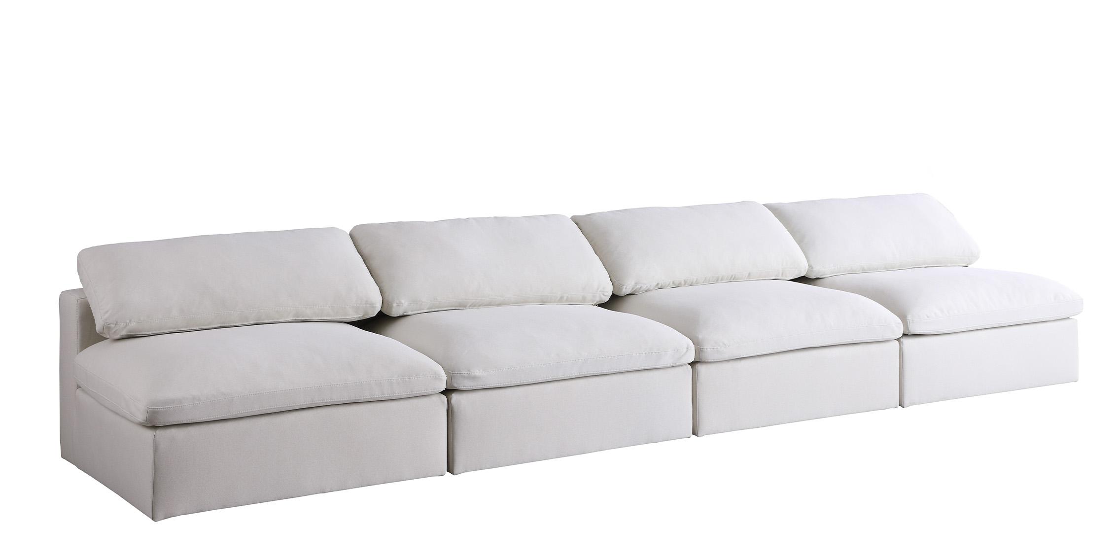 

    
Serene Cream Linen Textured Fabric Deluxe Comfort Modular Armless Sofa S156 Meridian
