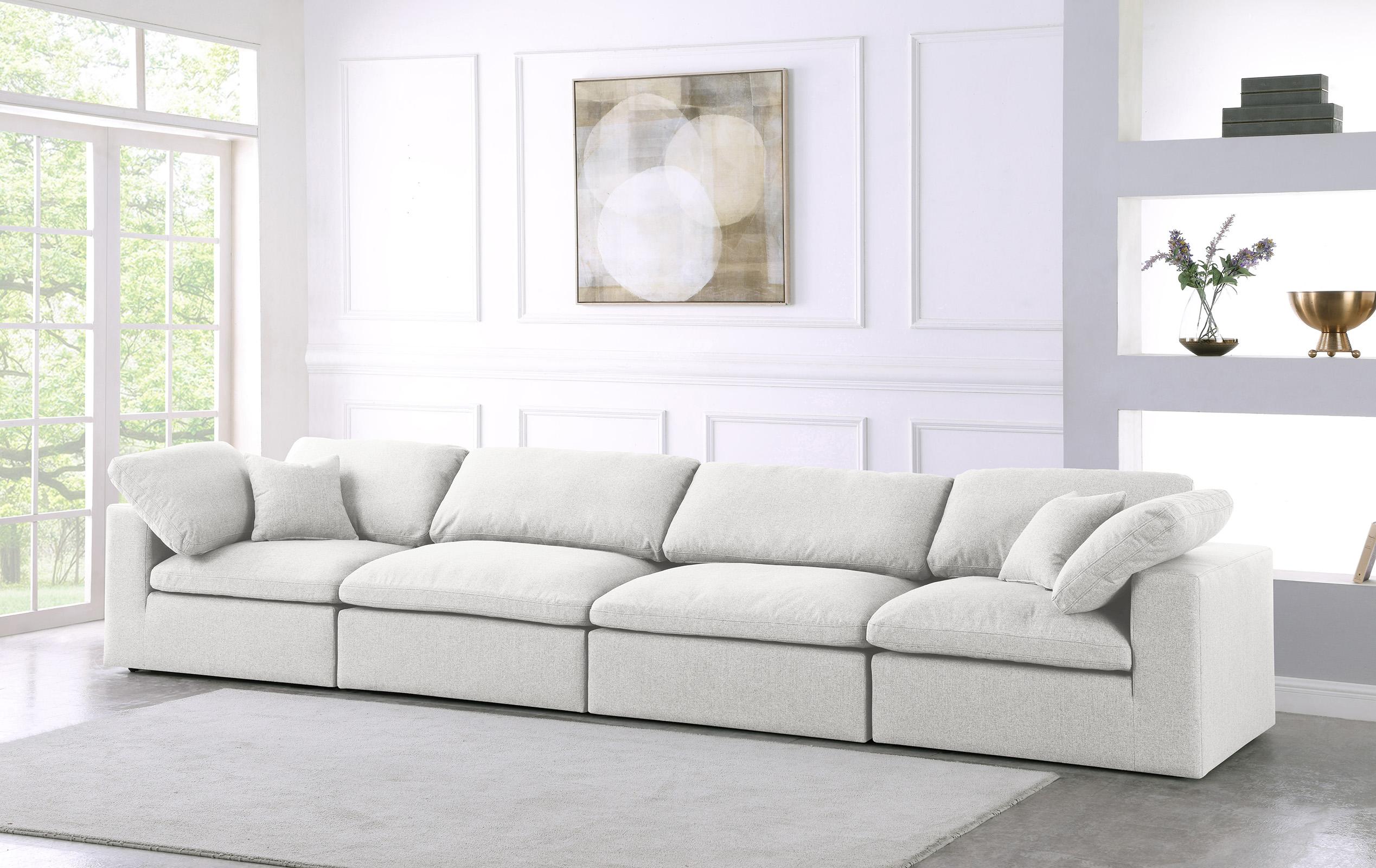 

    
Serene Cream Linen Textured Fabric Deluxe Comfort Modular Sofa S158 Meridian
