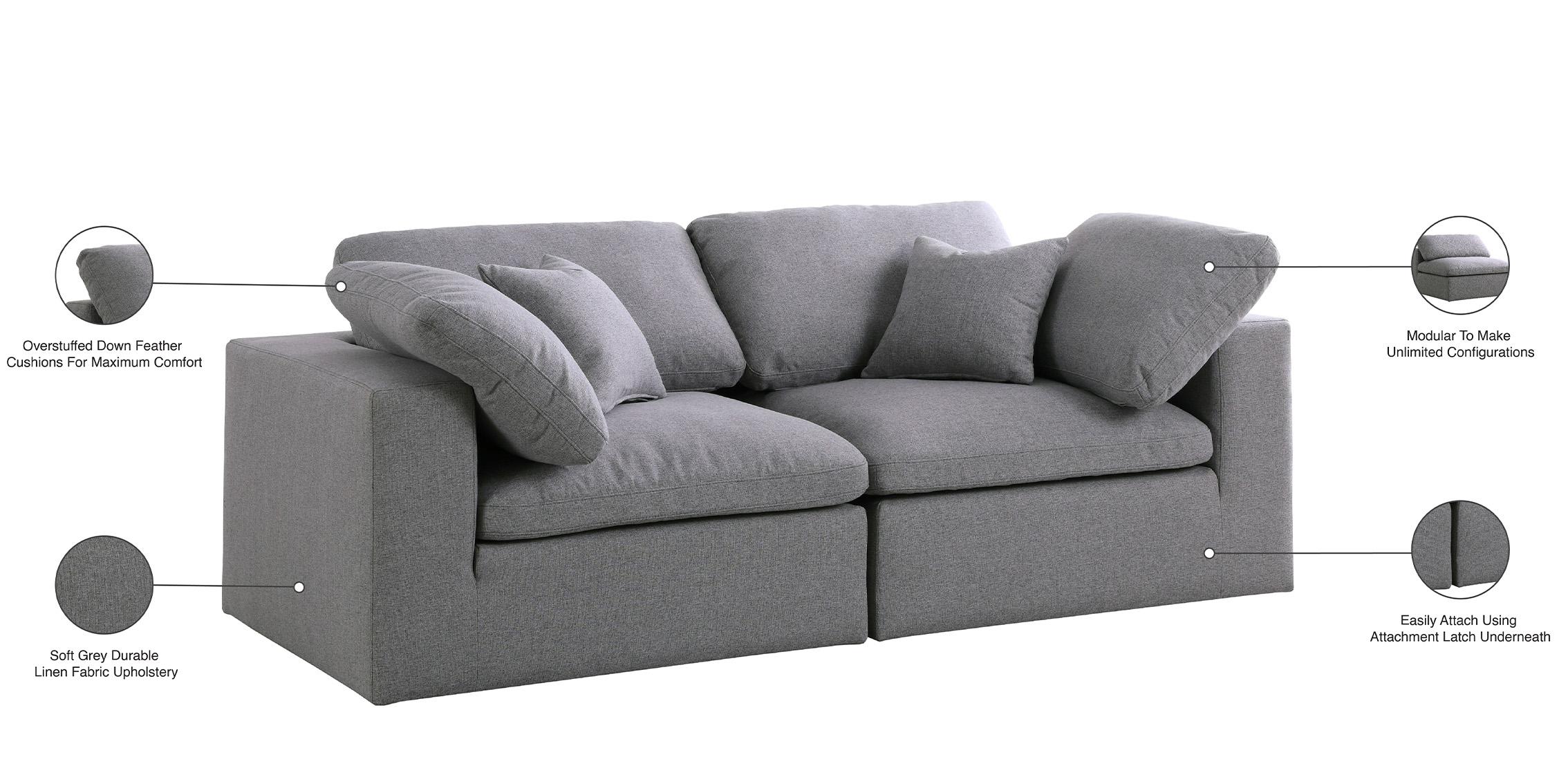 

    
601Grey-S80 Meridian Furniture Modular Sofa

