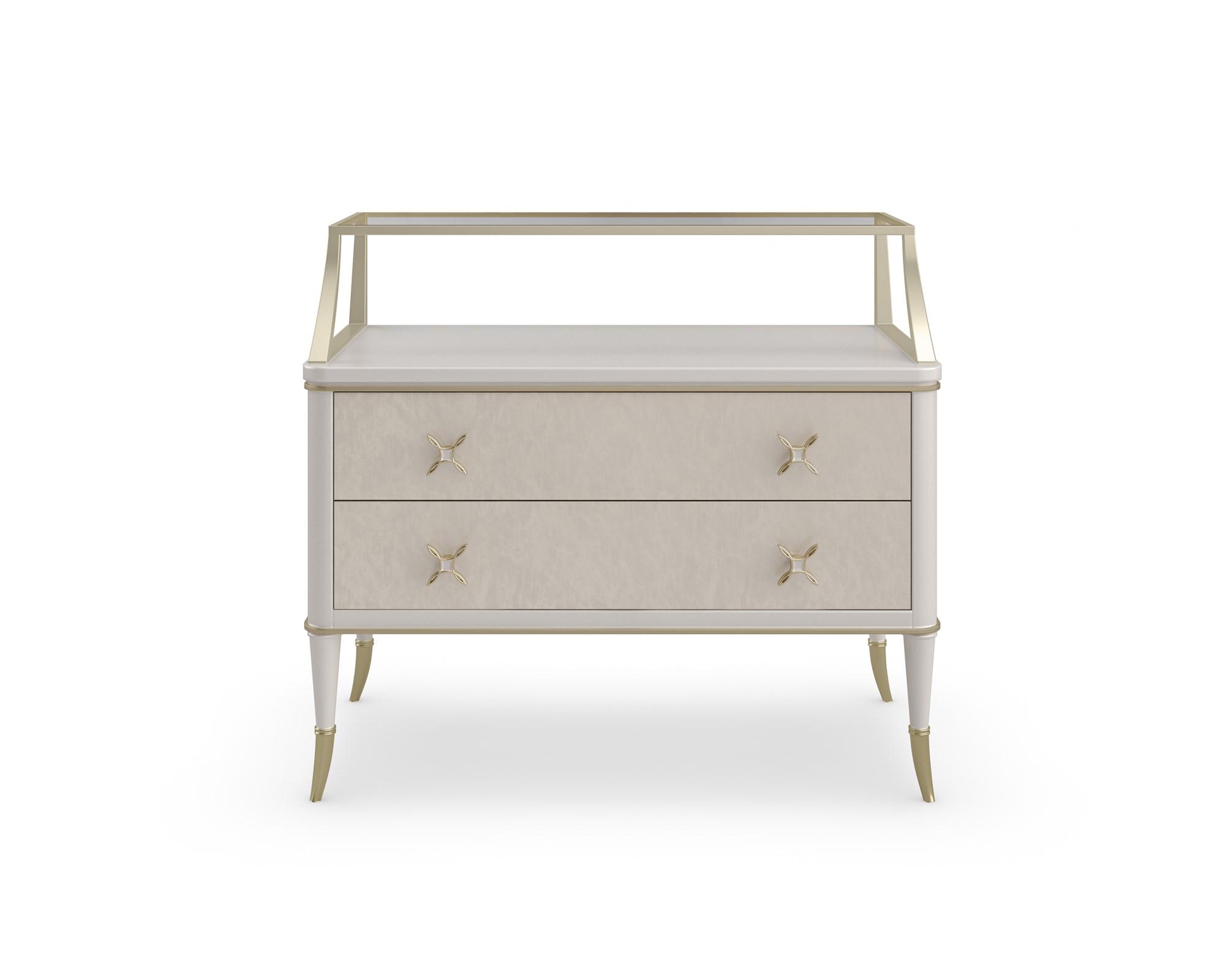 

    
Caracole ALL DOLLED UP Nightstand Set Cream/Gold CLA-021-061-Set-2
