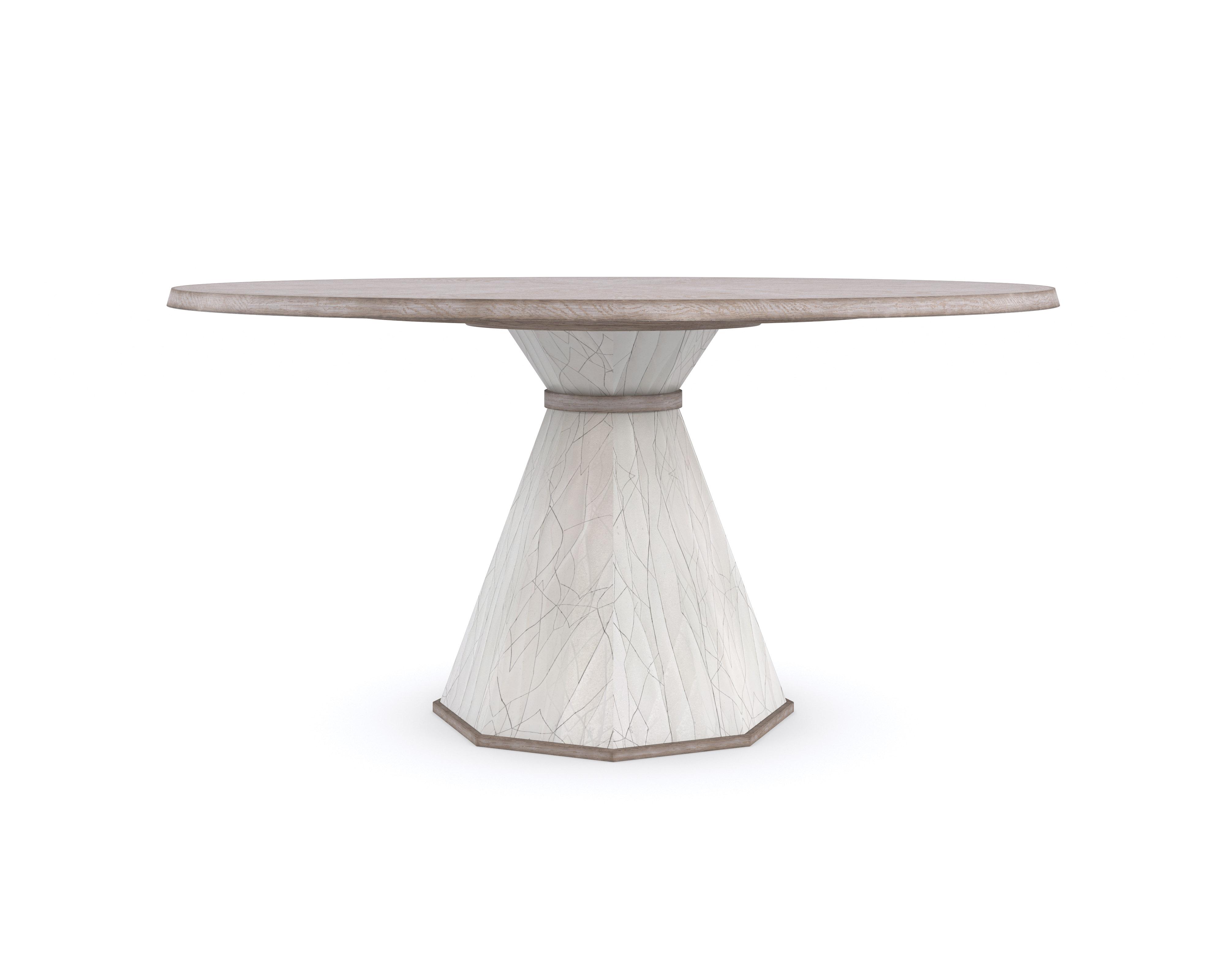 Contemporary Dining Table Around The Edge 60 CLA-020-208 in Driftwood 