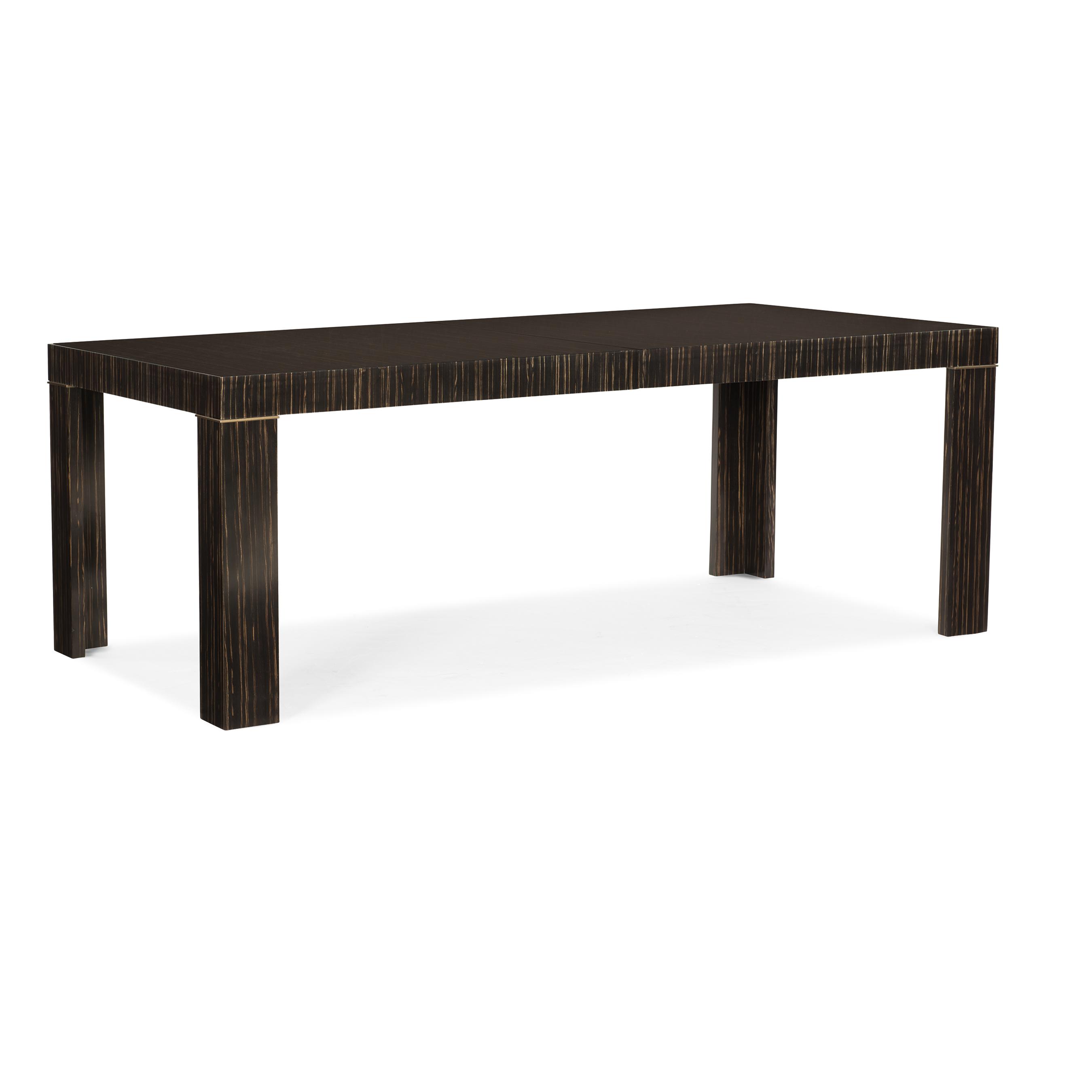 Contemporary Dining Table EDGE DINING TABLE M102-419-202 in Ebony, Bronze 